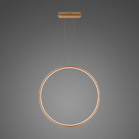 Lampa wisząca Ledowe Okręgi No.1 X 80cm 3k miedziana ściemnialna