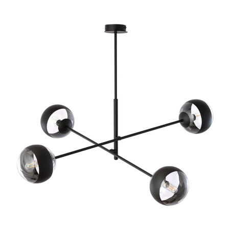 Lampa wisząca LINEAR 4 BLACK/STRIPE Emibig 1168/4 czarny