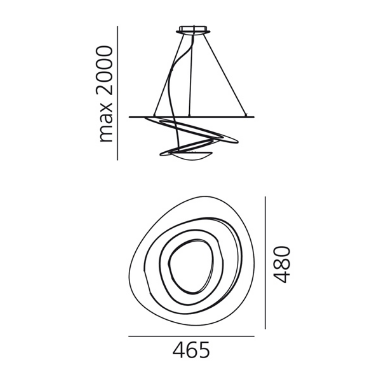 Lampa wisząca Artemide 1249W10A Pirce Micro LED