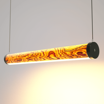 Lampa LED Wooden TUBE Olive Wi-Fi-Control