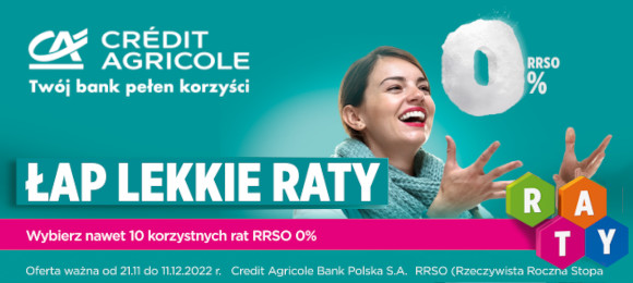 Raty 0% w Credit Agricole